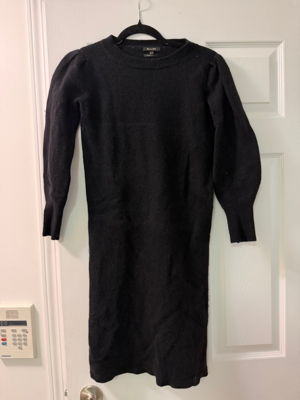 Black Long Sleeve Knit Dress